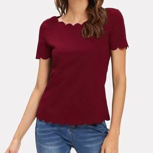 Size S/M women’s scalloped blouse